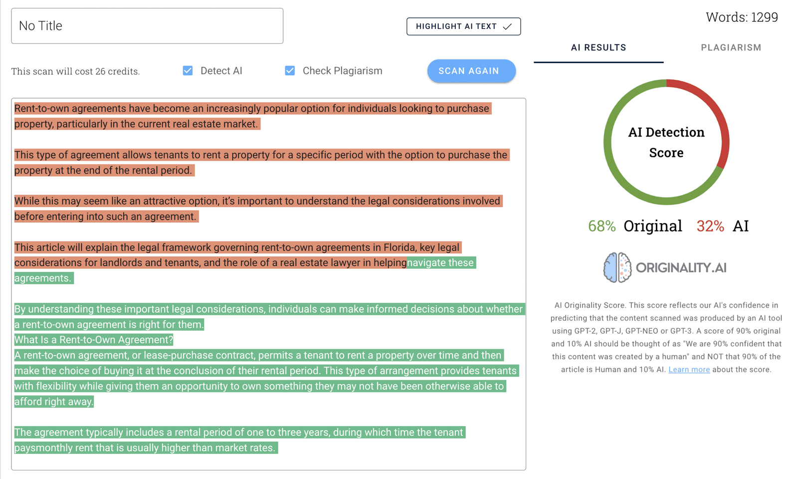 The Best Originality.ai Review – A Harsh GPT-4 AI Detection Tool | Gold Penguin