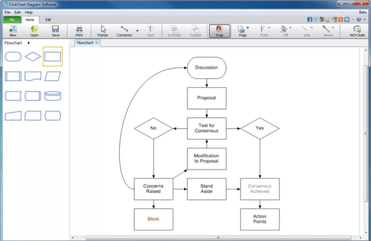 ClickCharts screenshot - 10 Best Workflow Diagram Software To Help Chart Processes In 2023